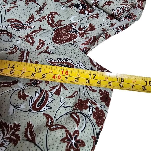 Ivy City Paisley Print Sleeveless Ruffled V-Neck Jumpsuit Wide Leg Women's Small - Picture 12 of 16